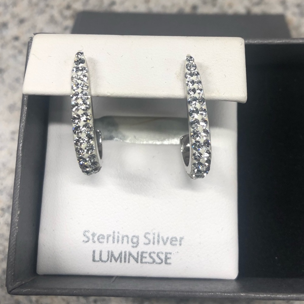 Sterling Silver Crystal Earrings
